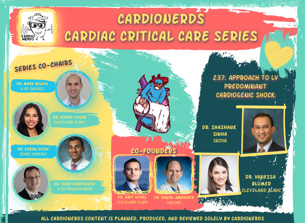 237. CCC: Approach to LV Predominant Cardiogenic Shock with Dr. Shashank Sinha